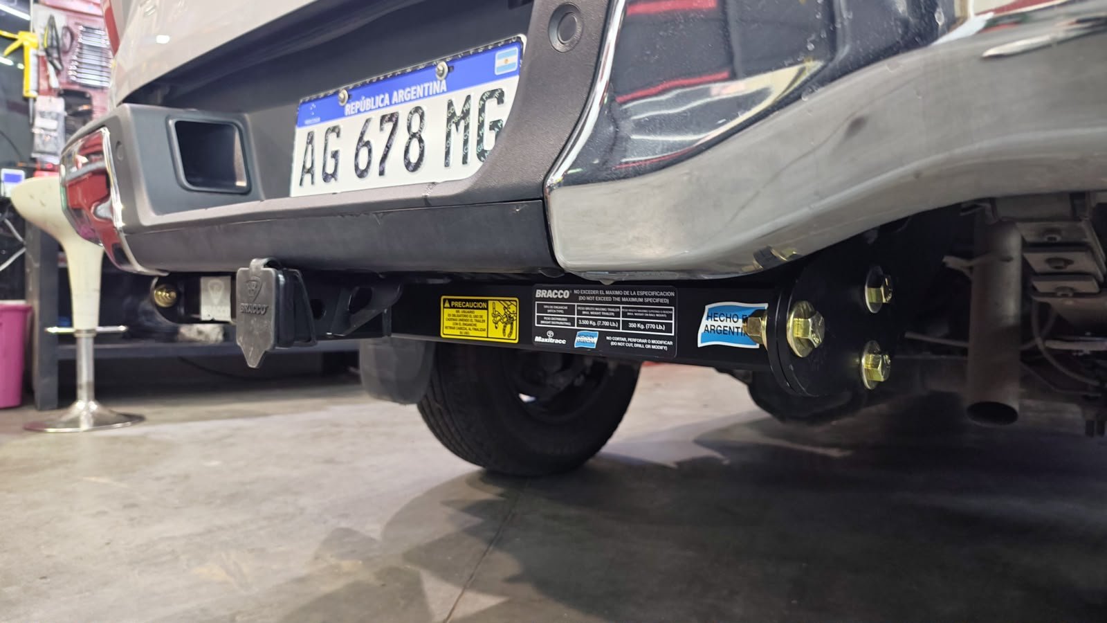 Enganche BRACCO colocado en Toyota Hilux